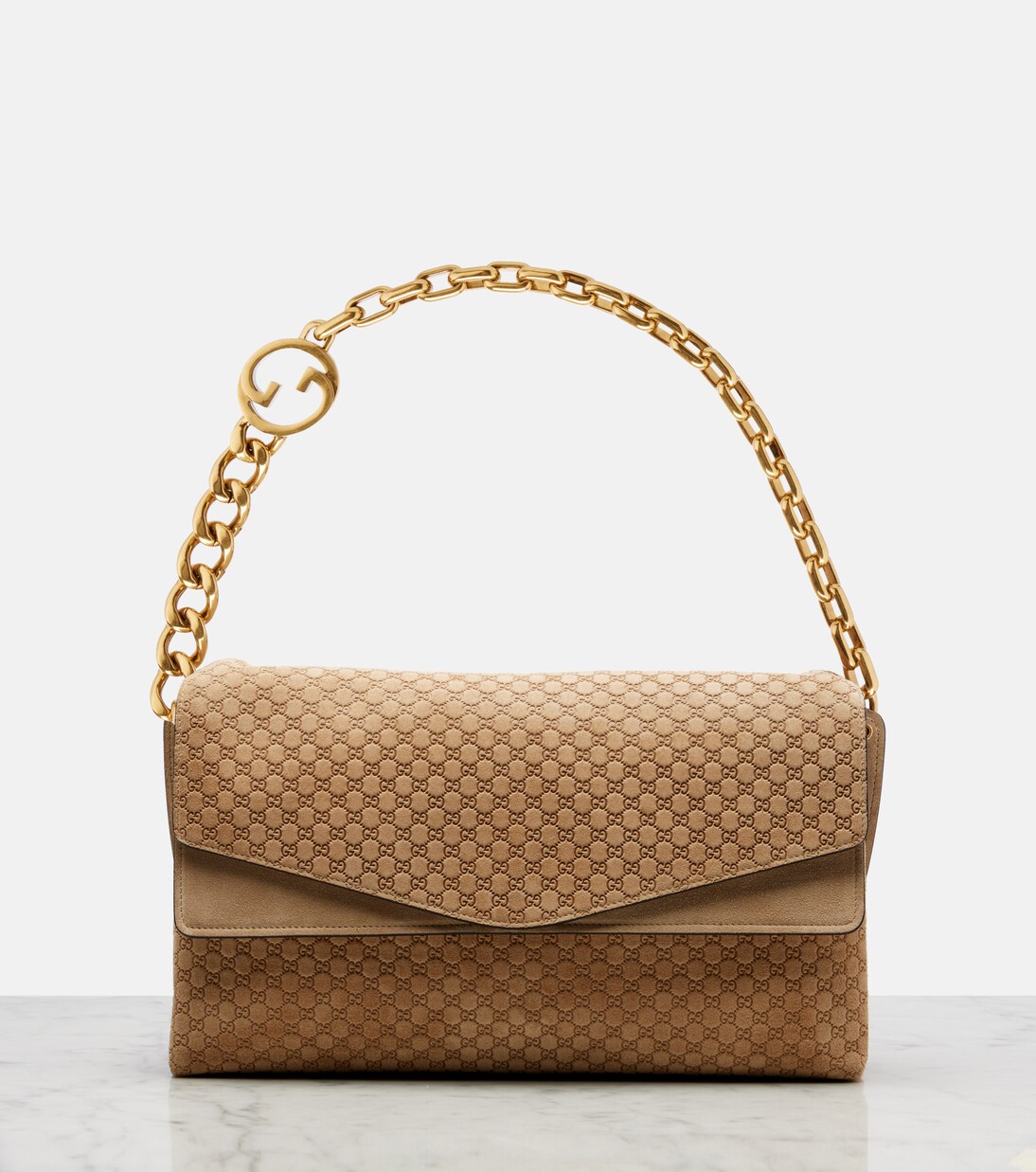Schultertasche GG Large aus Veloursleder | Gucci