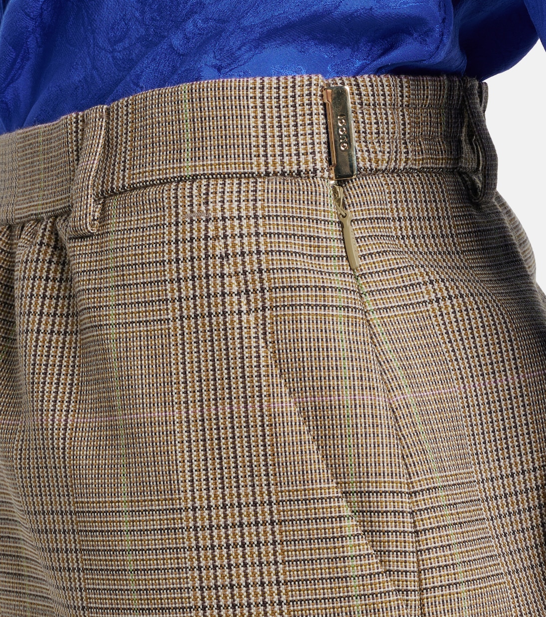 Minigonna in lana Principe di Galles | Gucci