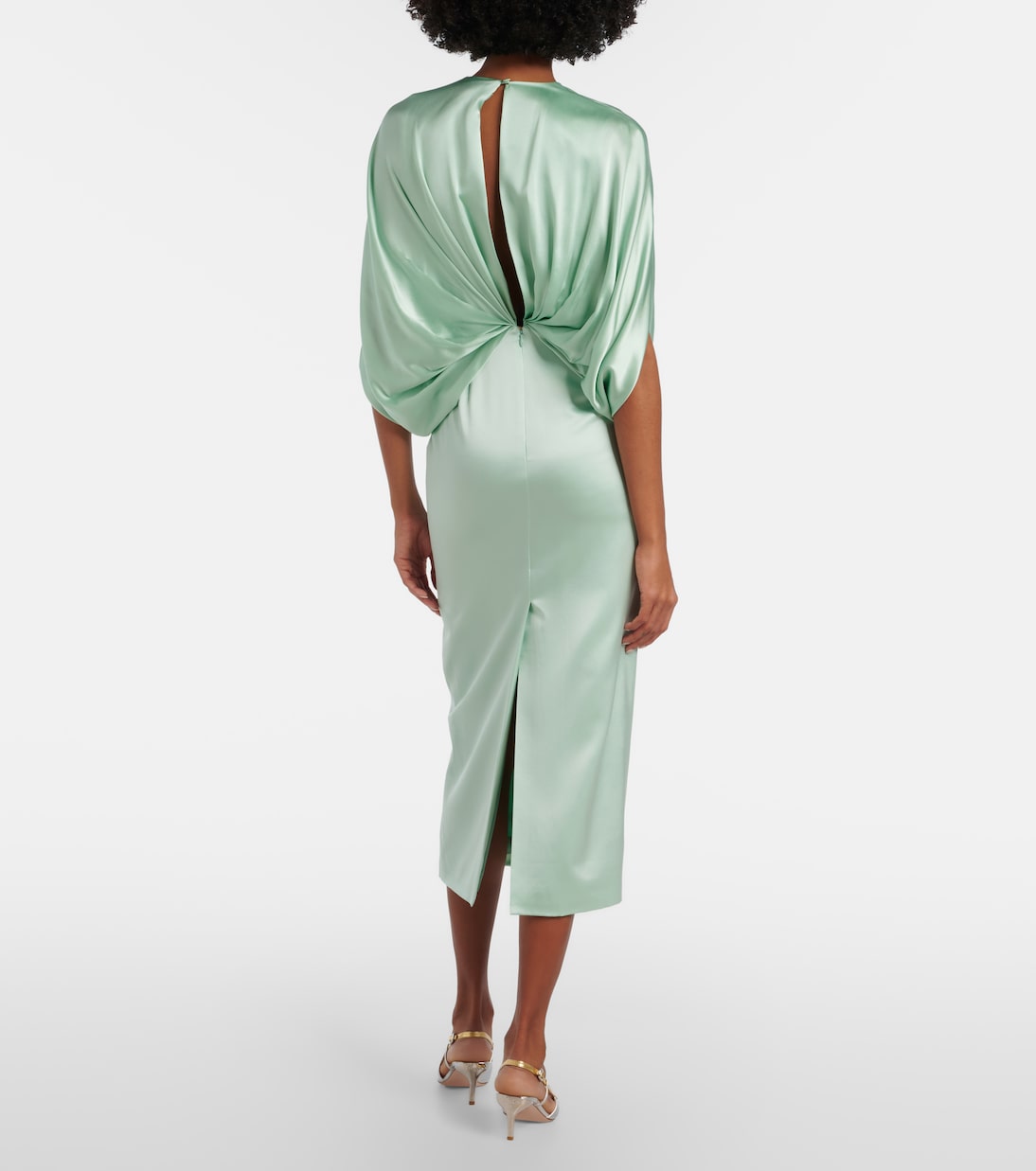 Tari gathered silk cocktail dress | Roksanda
