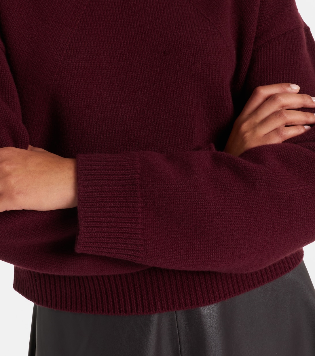 Marcela cropped wool and cashmere sweater | Fforme