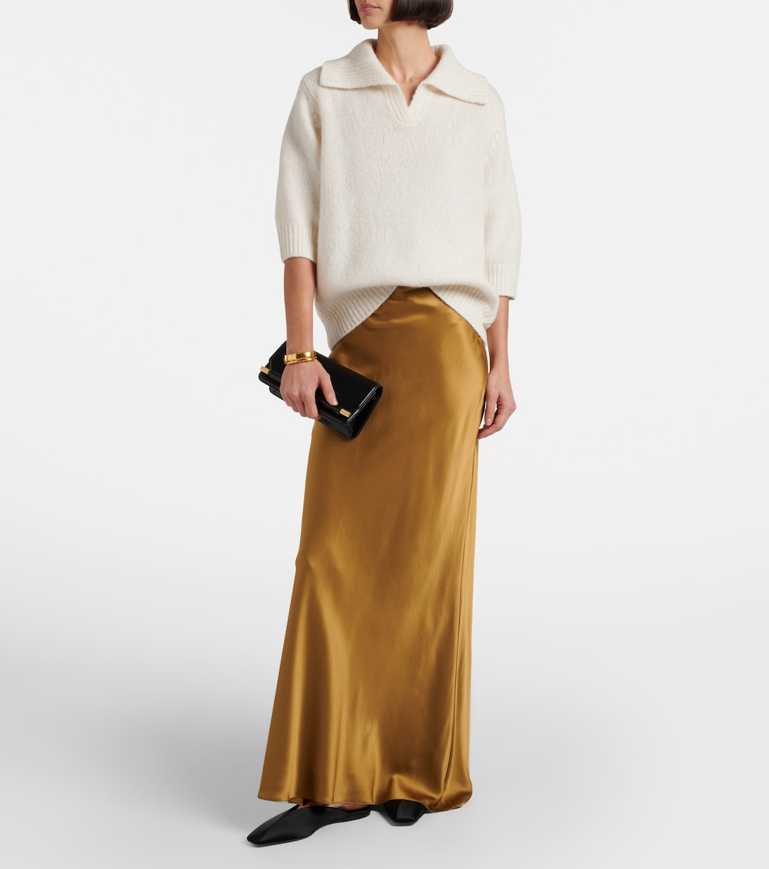 Lailai cashmere and silk polo sweater | Lisa Yang