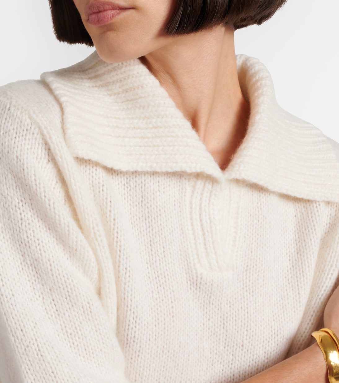 Lailai cashmere and silk polo sweater | Lisa Yang