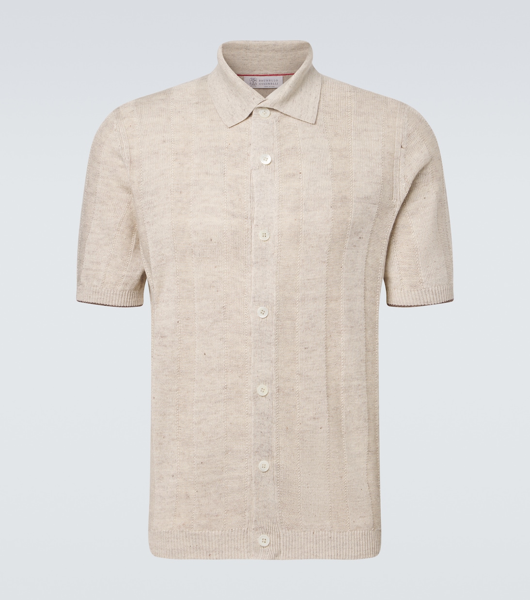 Polopullover aus Leinen und Baumwolle | Brunello Cucinelli