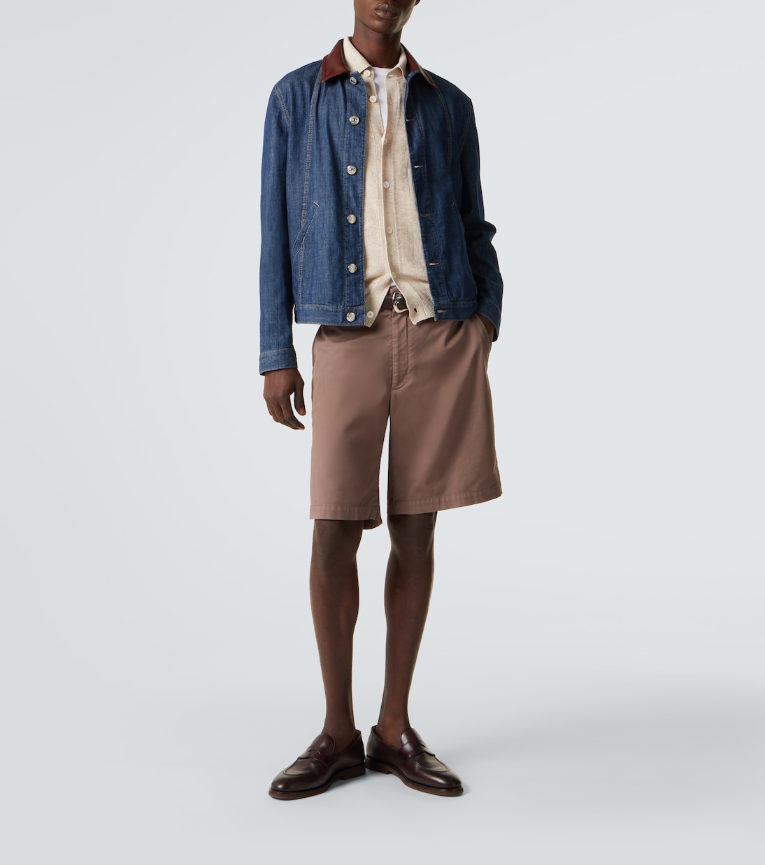 Polopullover aus Leinen und Baumwolle | Brunello Cucinelli