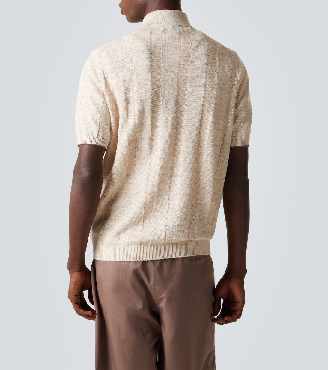 Polopullover aus Leinen und Baumwolle | Brunello Cucinelli