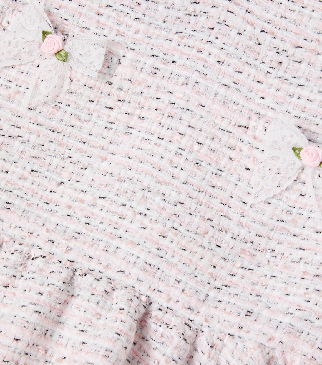 Lace-trimmed bouclé skirt | Self-Portrait Kids