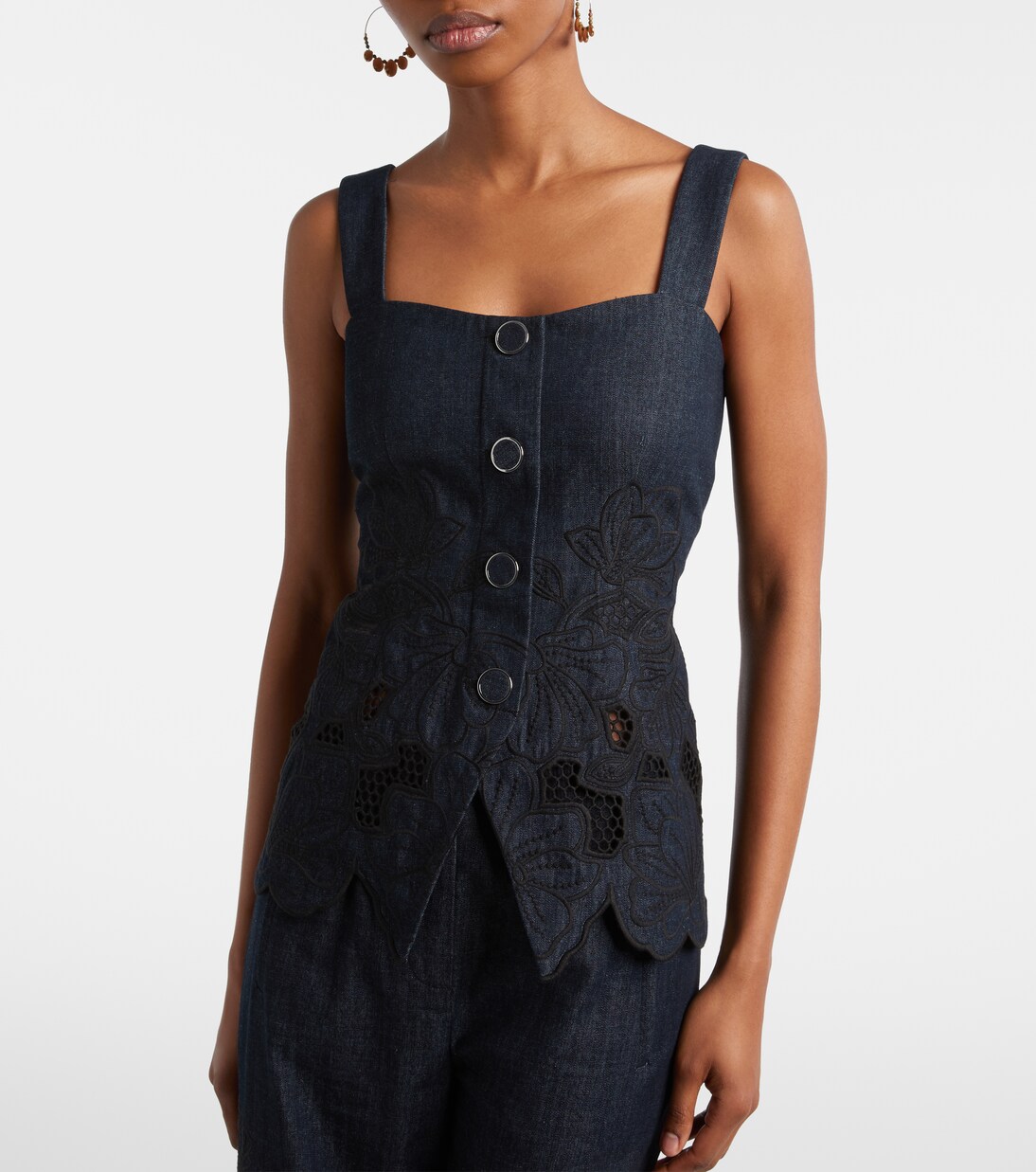 Top Mirielle en chambray de coton | Veronica Beard