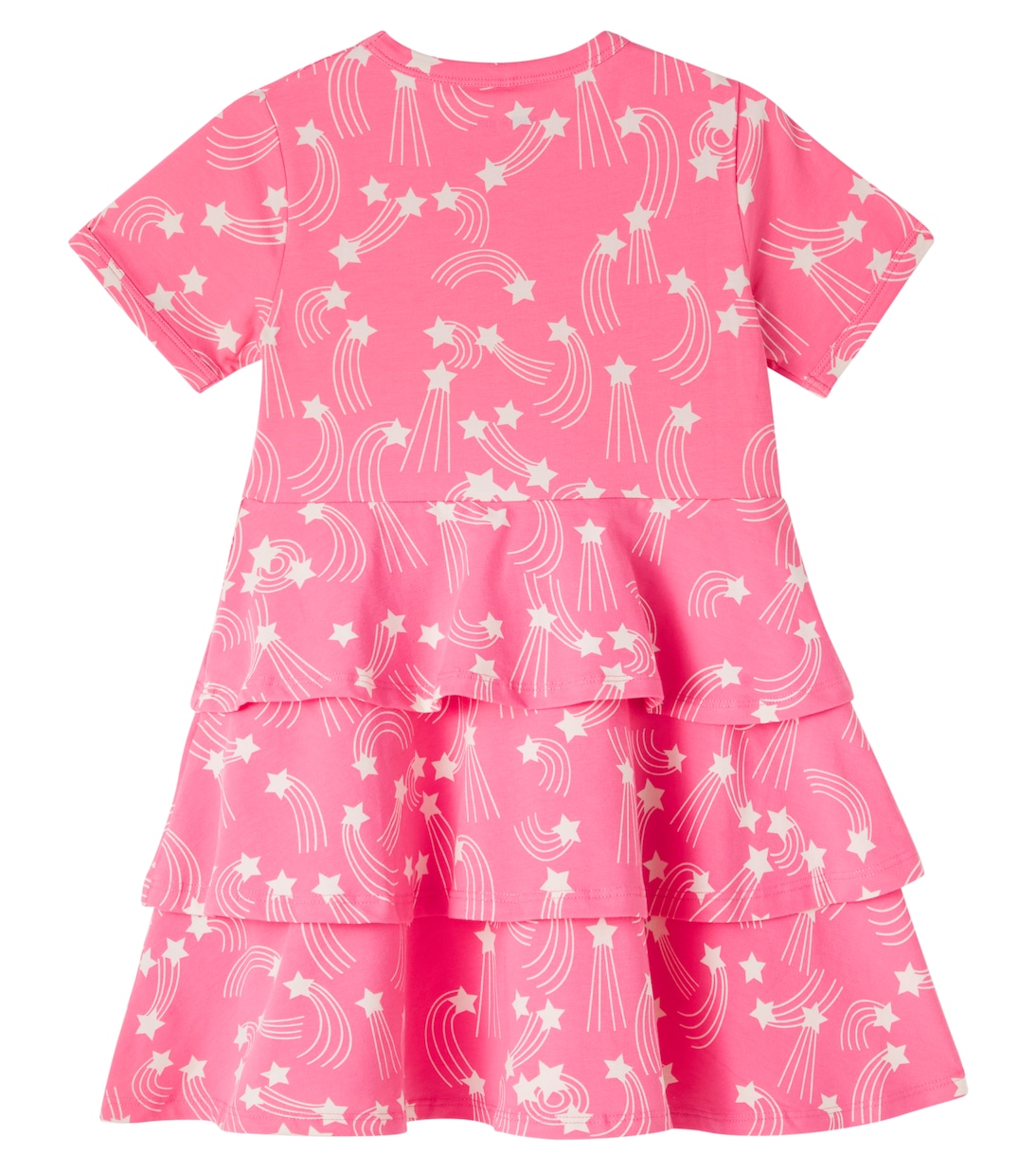 Printed tiered cotton-blend jersey dress | Mini Rodini