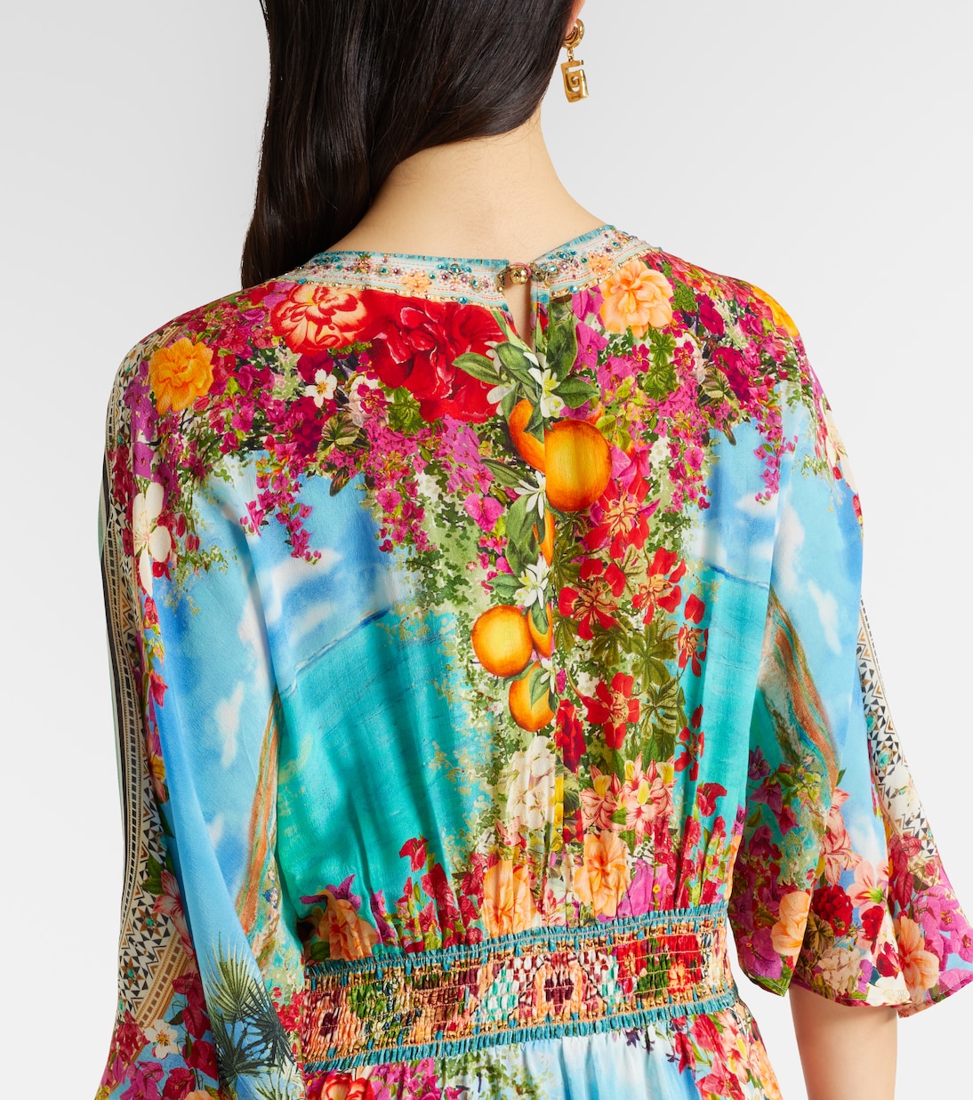 Embellished printed silk maxi dress | Camilla
