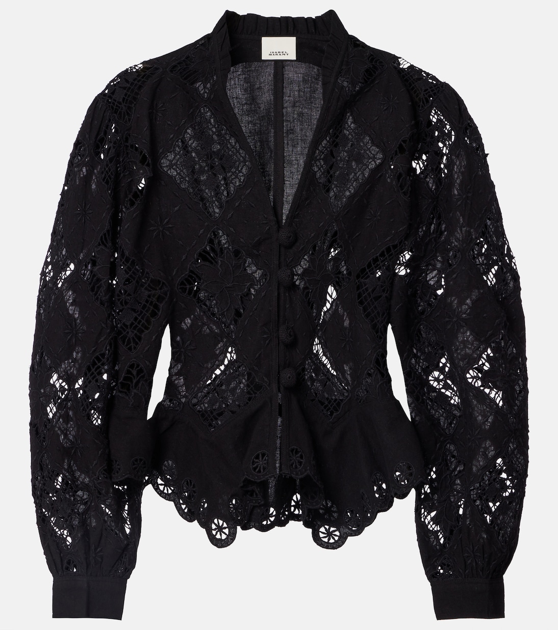 Nina cotton and linen broderie anglaise blouse | Isabel Marant
