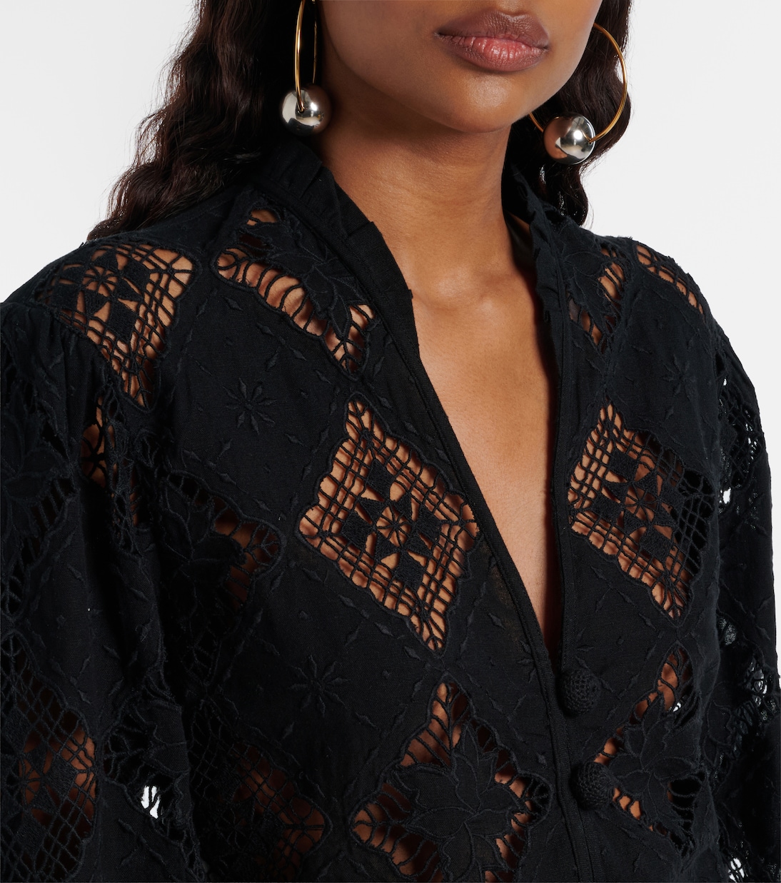 Nina cotton and linen broderie anglaise blouse | Isabel Marant