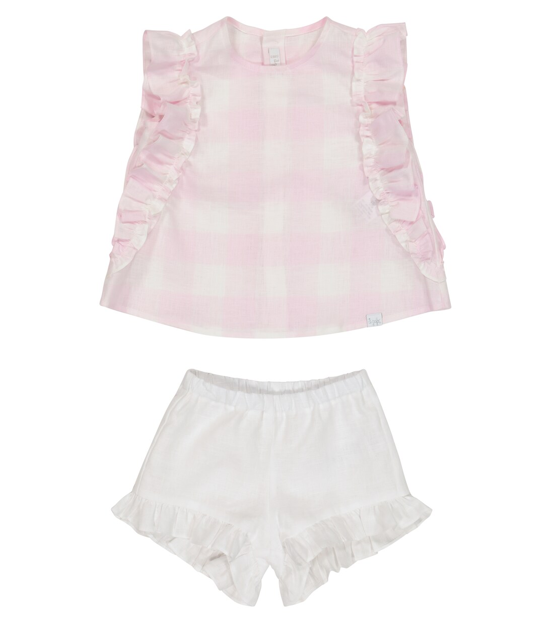 Bébé – Set top et culotte bloomer en lin | Il Gufo