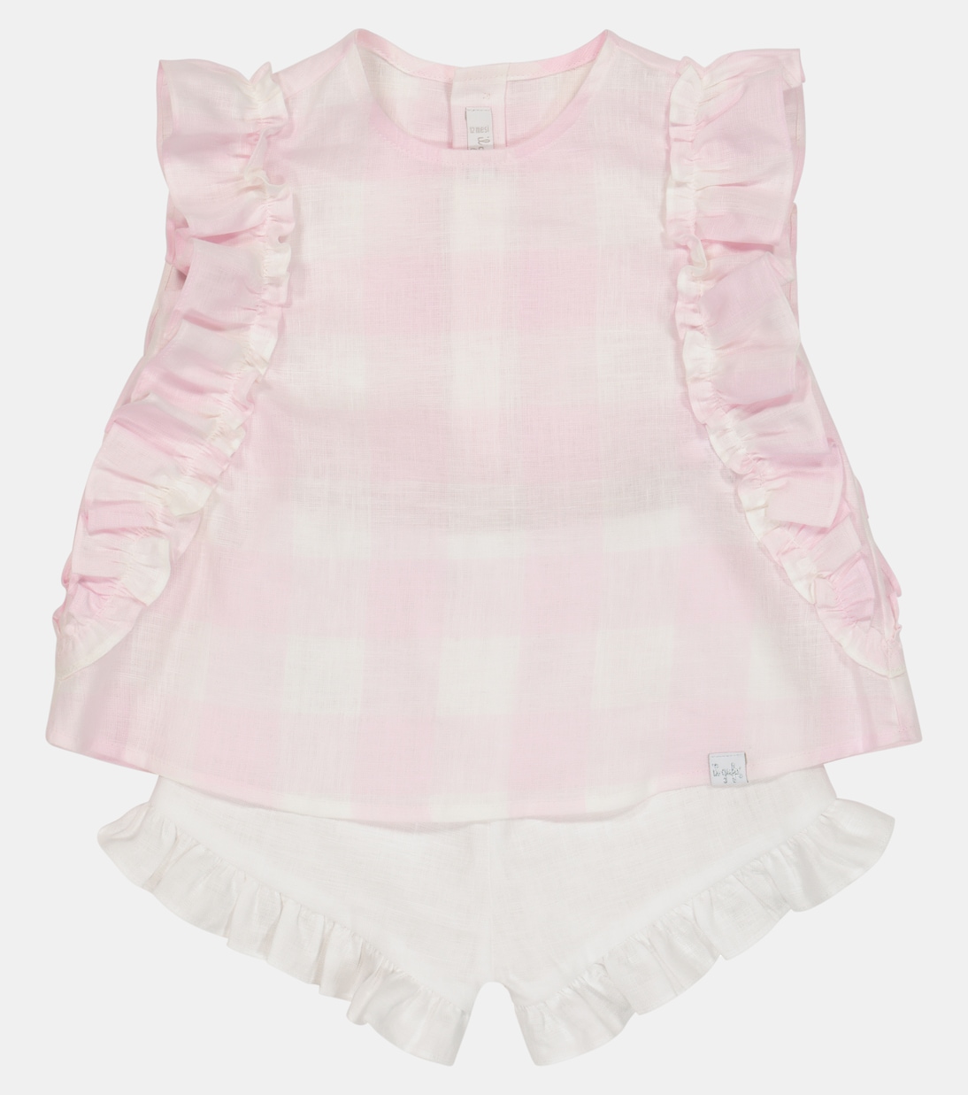 Bébé – Set top et culotte bloomer en lin | Il Gufo