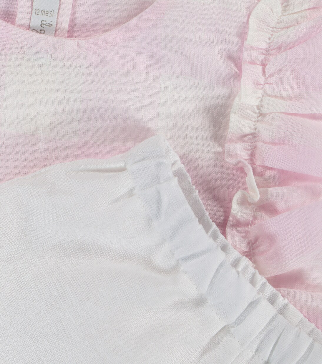 Bébé – Set top et culotte bloomer en lin | Il Gufo