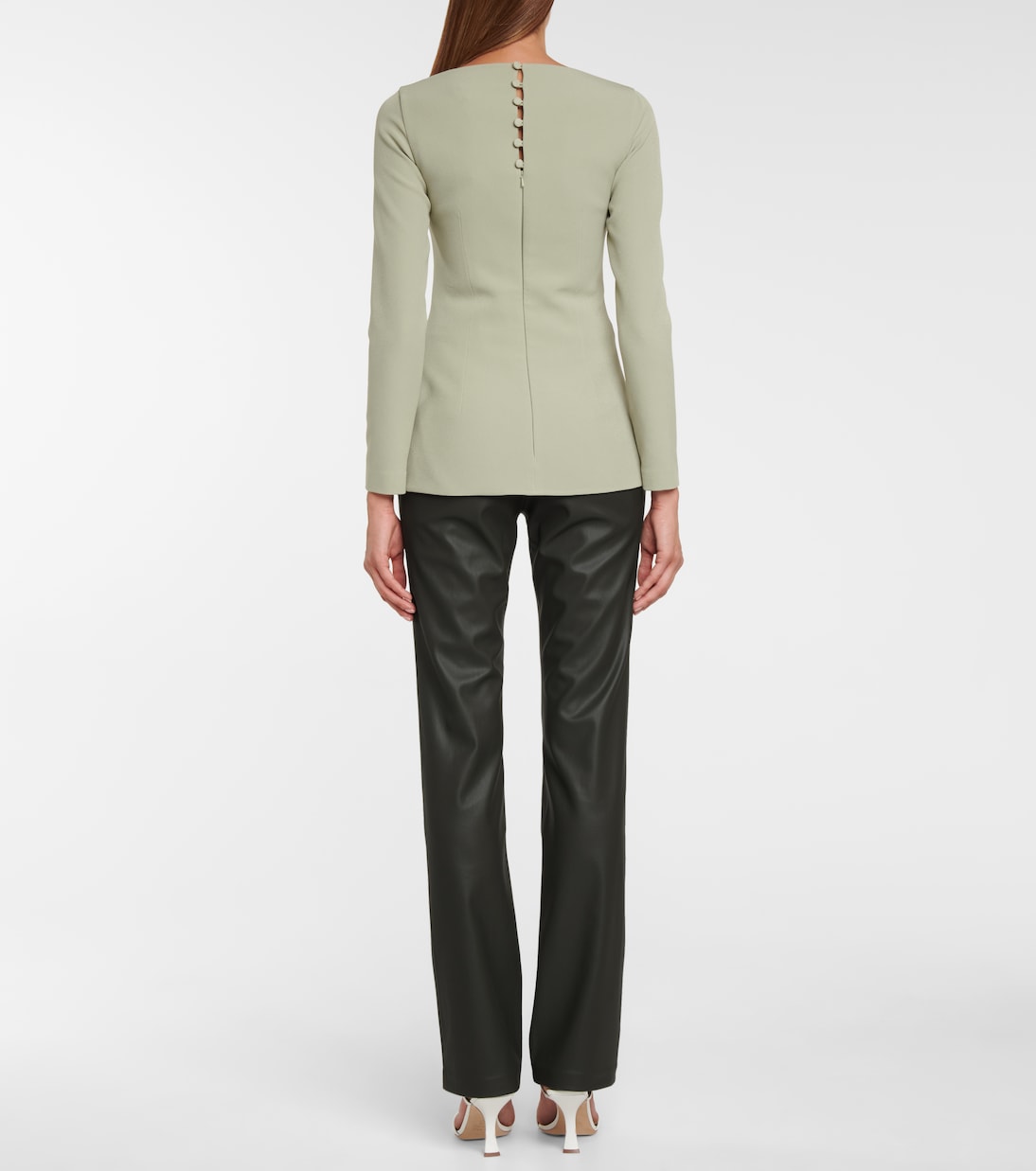 Goldie high-rise faux leather pants | Safiyaa