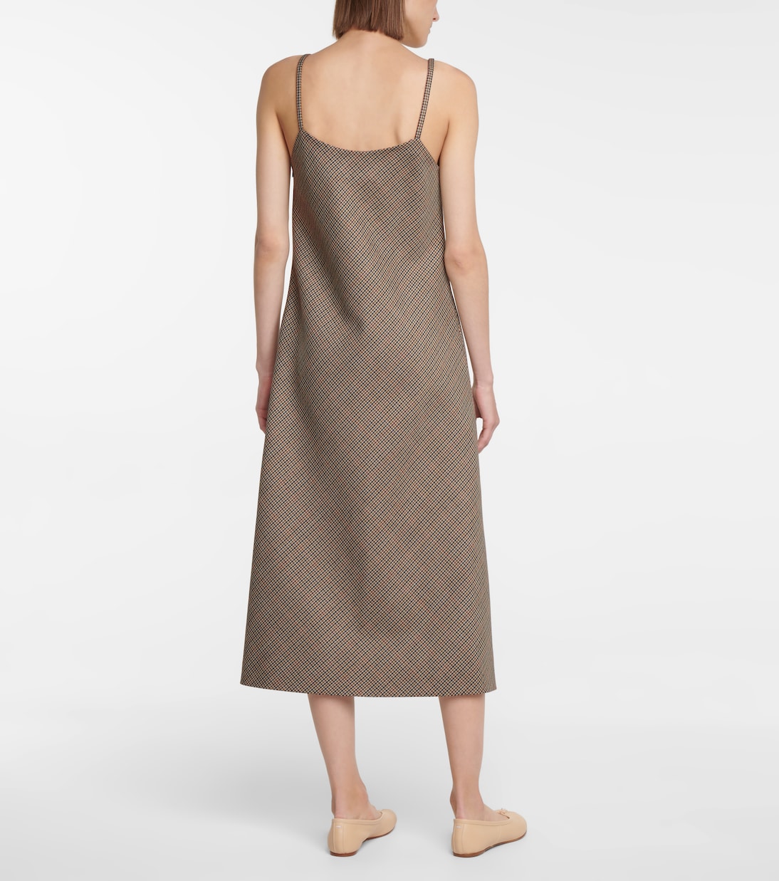 Abito midi in lana a quadri | Maison Margiela