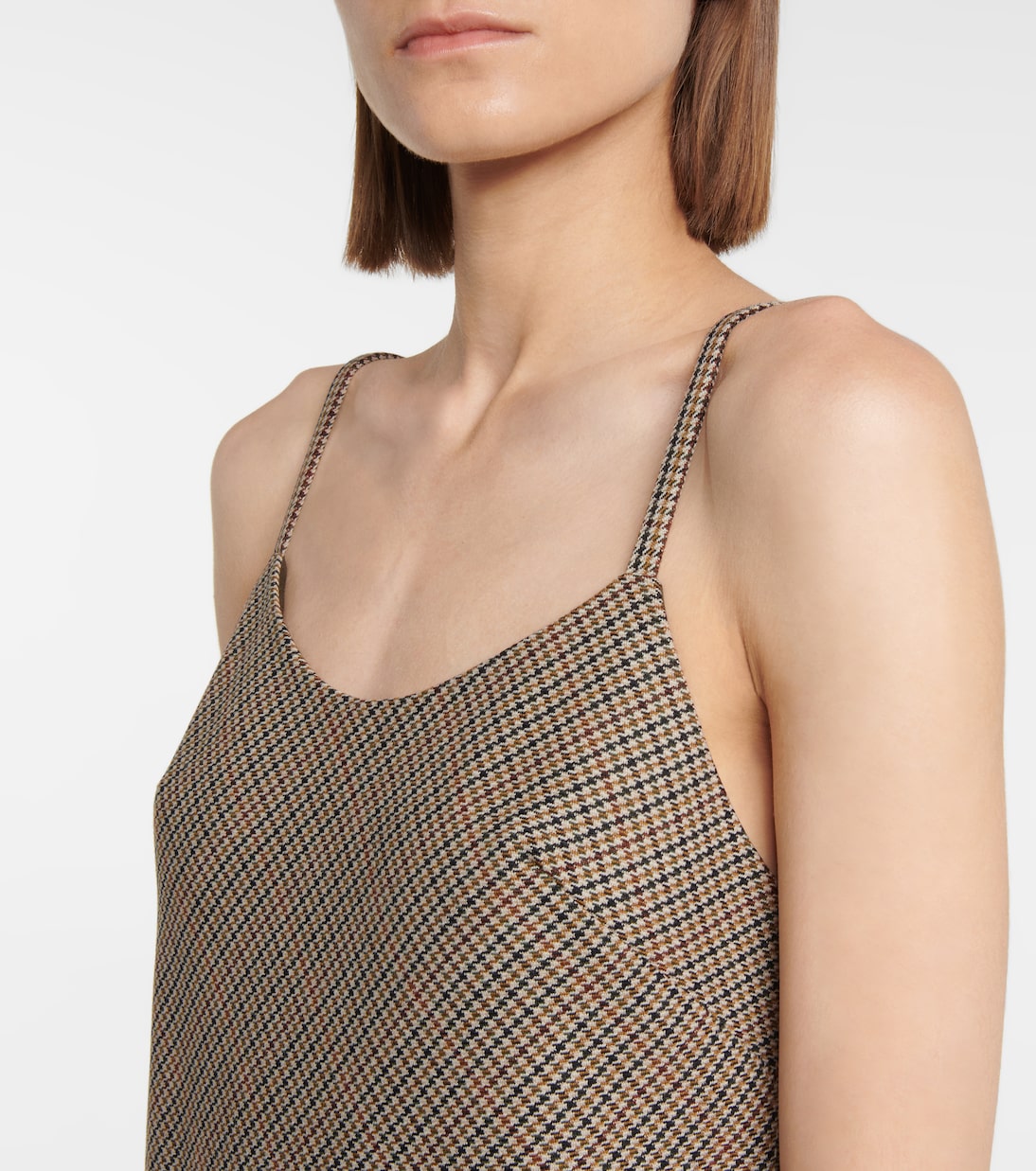 Abito midi in lana a quadri | Maison Margiela