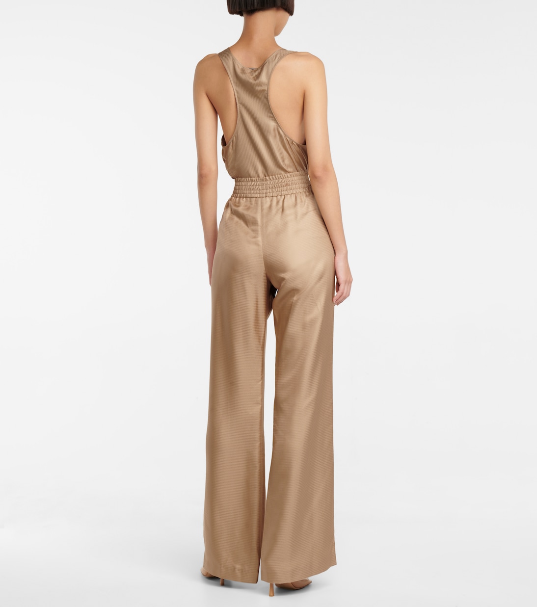Pantaloni Themis in seta a gamba larga | Gabriela Hearst