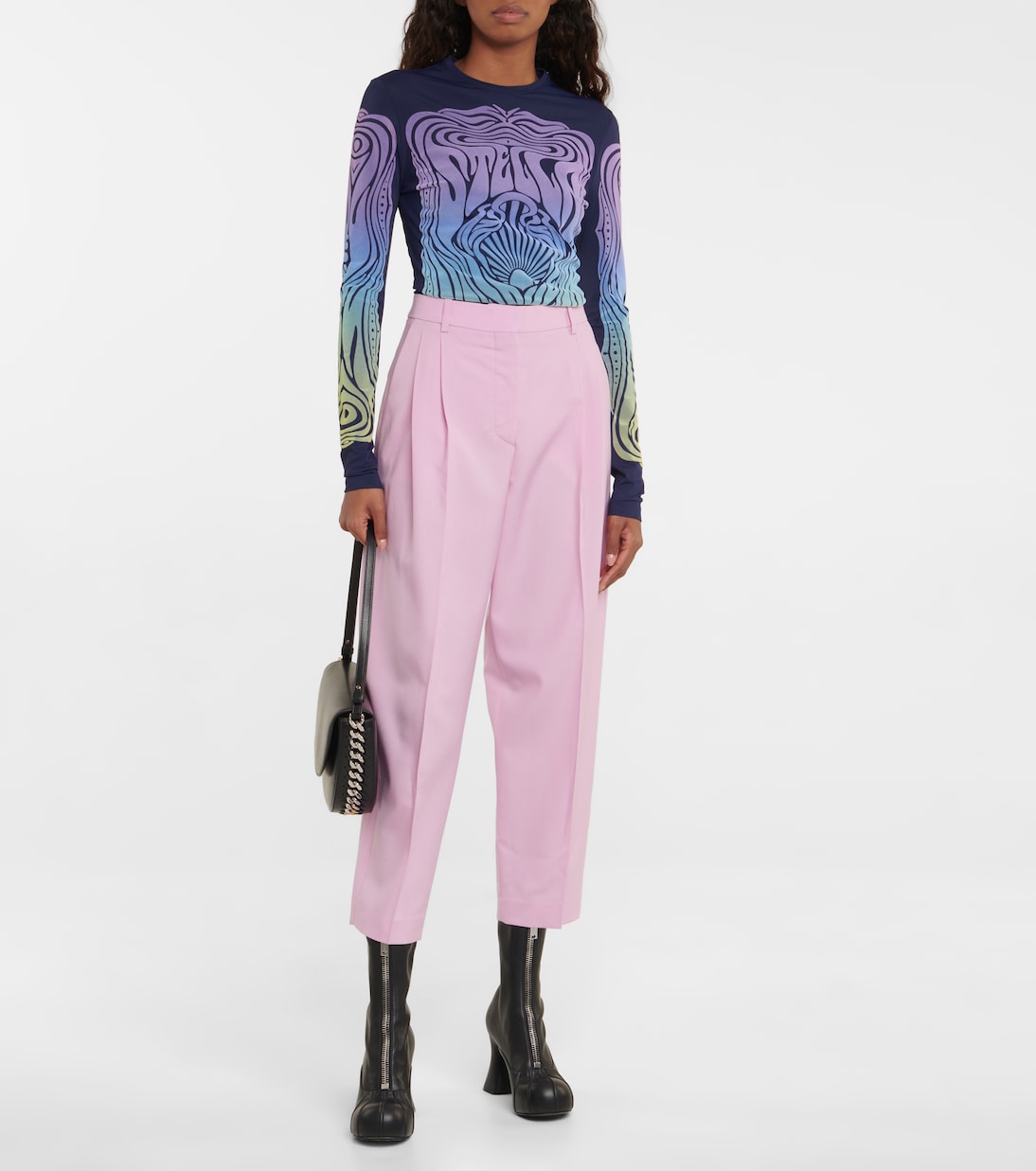 High-Rise-Hose aus Wolle | Stella McCartney