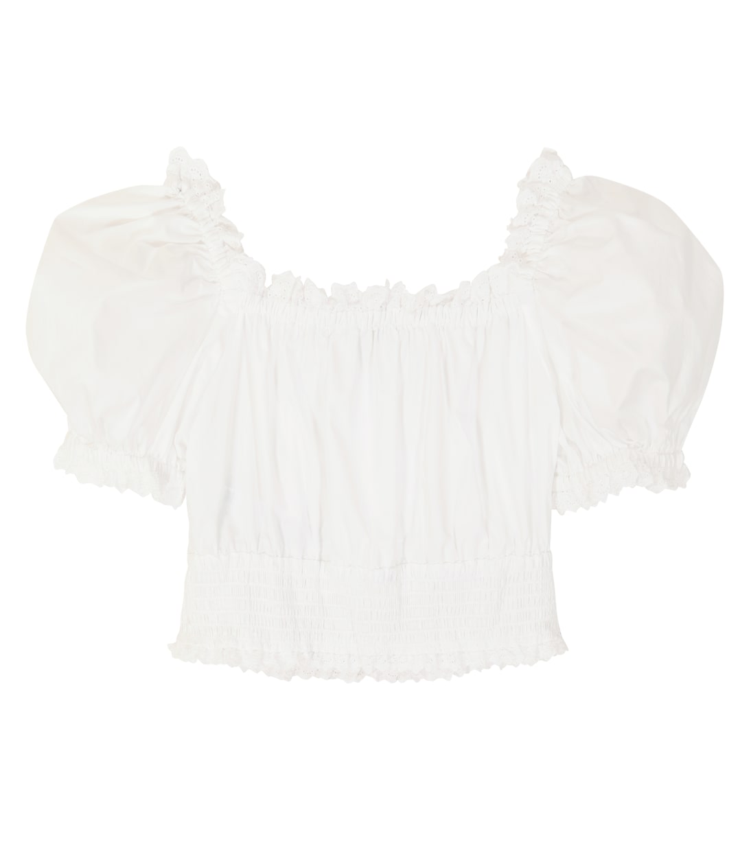 Top aus Baumwolle mit Lochspitze | Dolce&Gabbana Kids