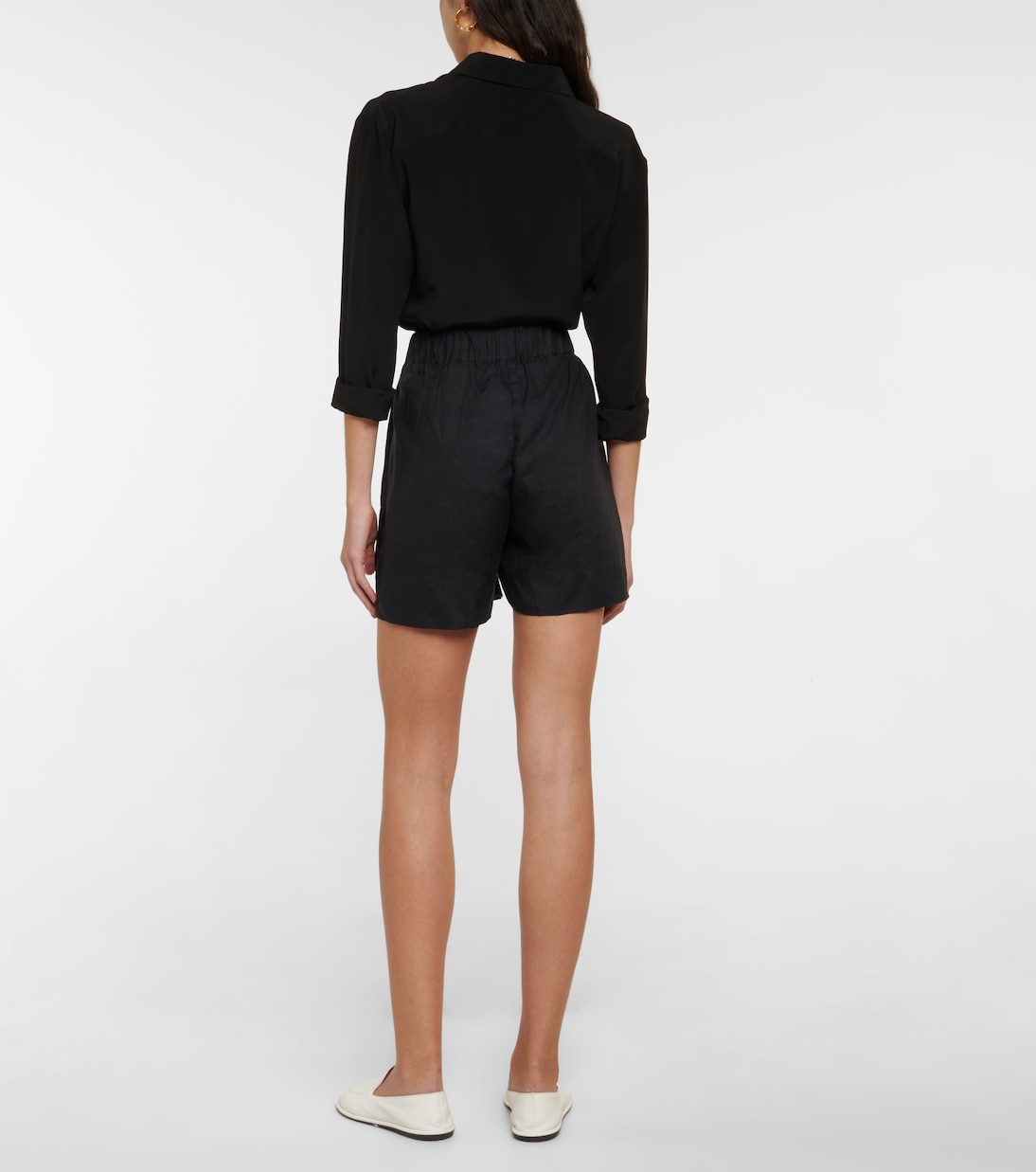 Zurich wide-leg linen shorts | Asceno