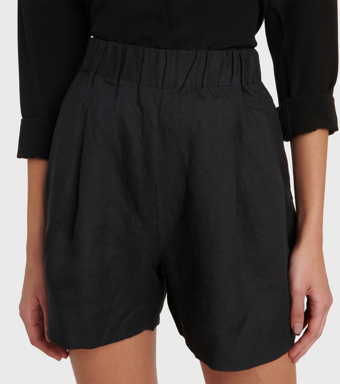 Zurich wide-leg linen shorts | Asceno