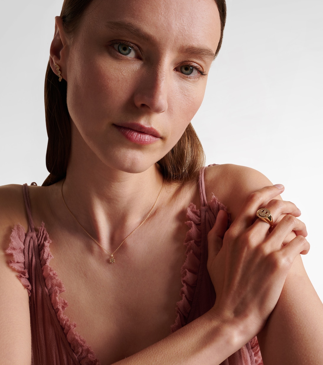Collier en or jaune 14 ct et diamants | Sydney Evan