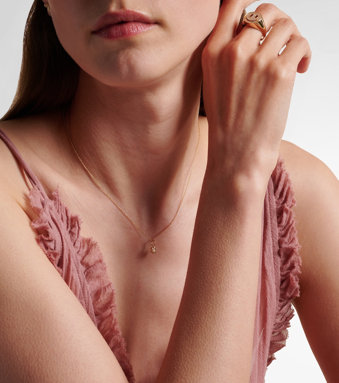Collier en or jaune 14 ct et diamants | Sydney Evan