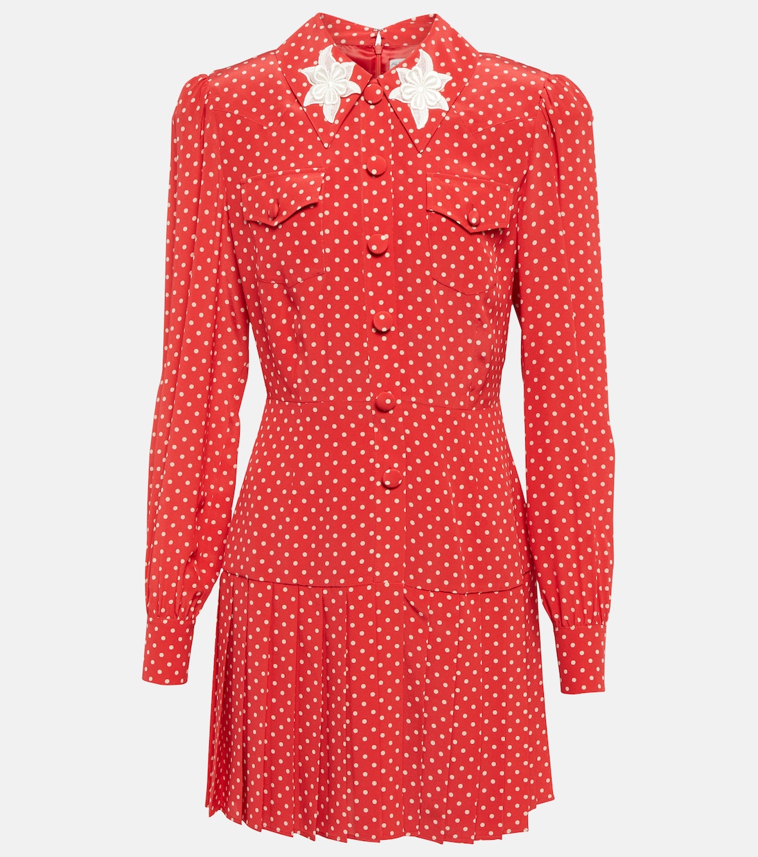 Polka-dot pleated minidress | Alessandra Rich