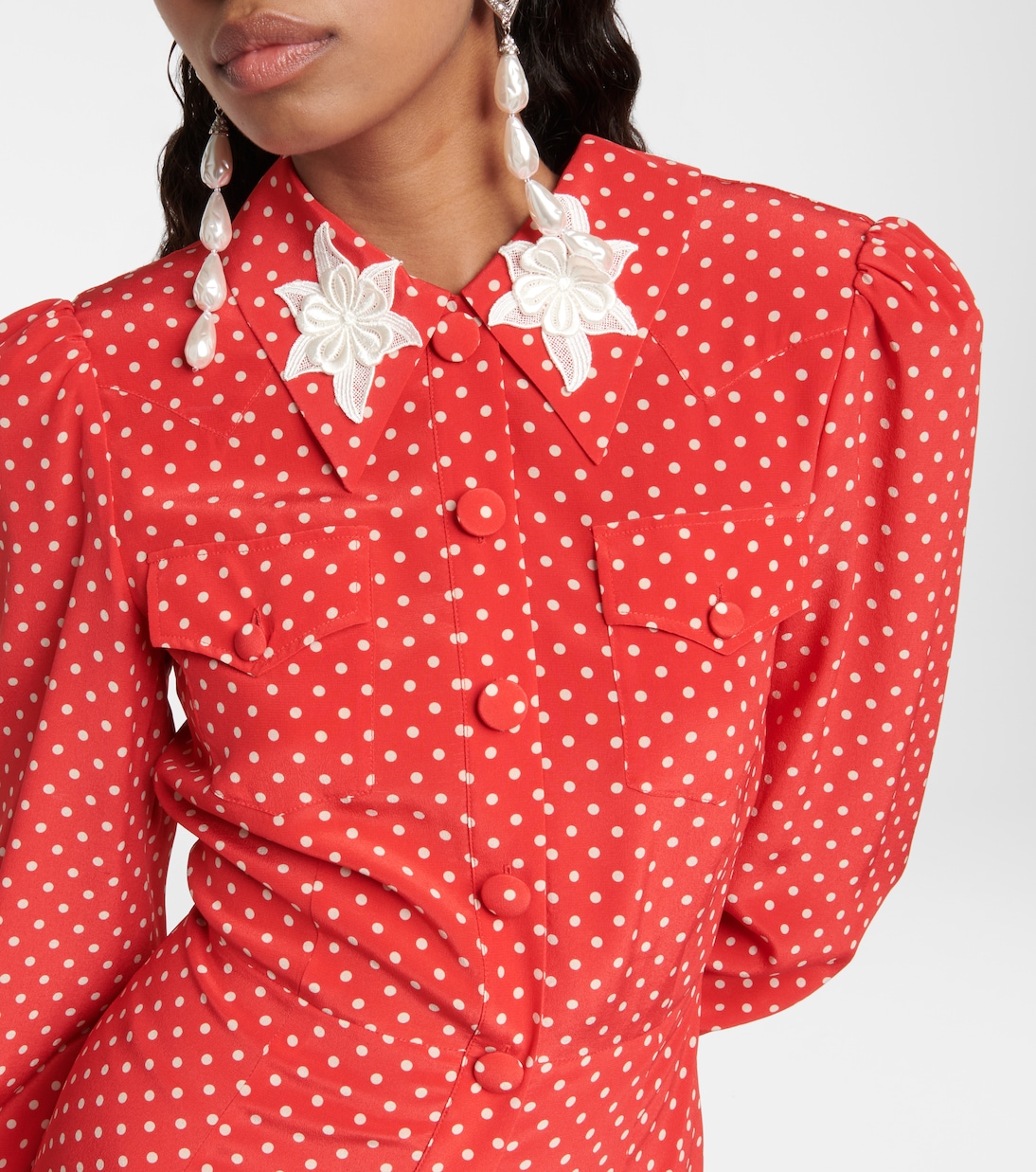 Polka-dot pleated minidress | Alessandra Rich