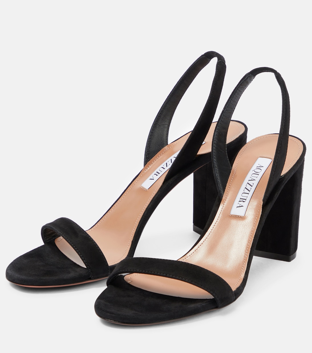 Slingback-Sandalen So Nude 85 aus Veloursleder | Aquazzura