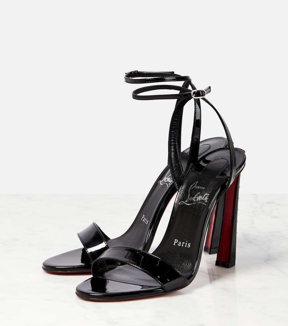 Sandales Condorapik Queen 100 en cuir verni | Christian Louboutin