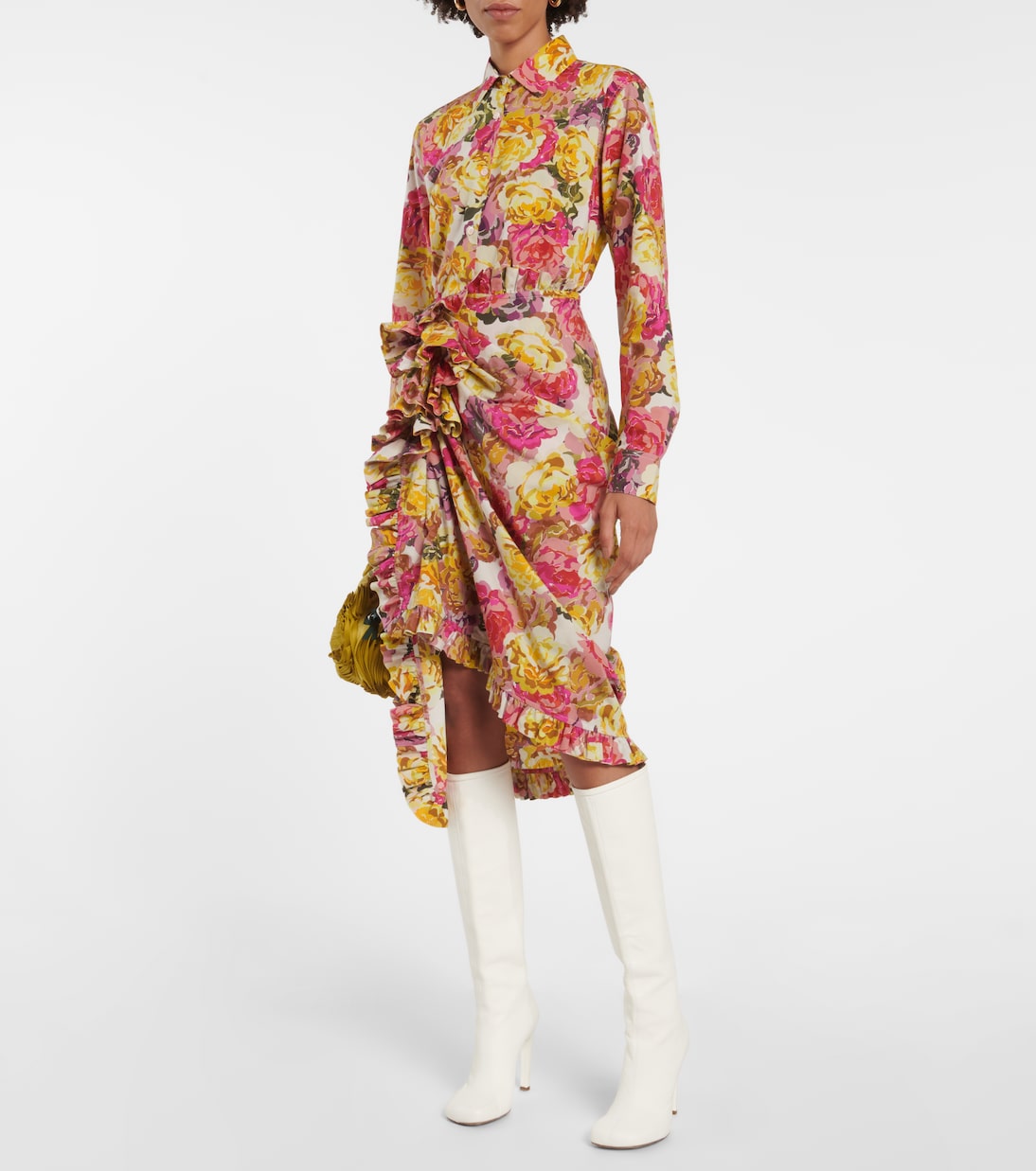 Jupe midi Sina imprimée en coton | Dries Van Noten
