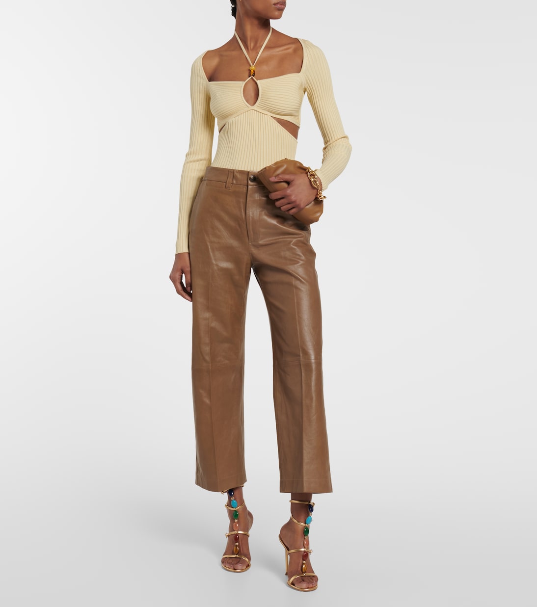 Top Elenor in maglia a coste con cut-out | Simkhai