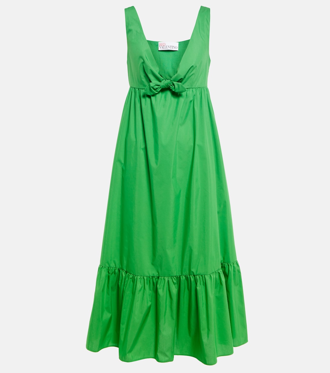 Vestido midi en popelín de algodón | REDValentino