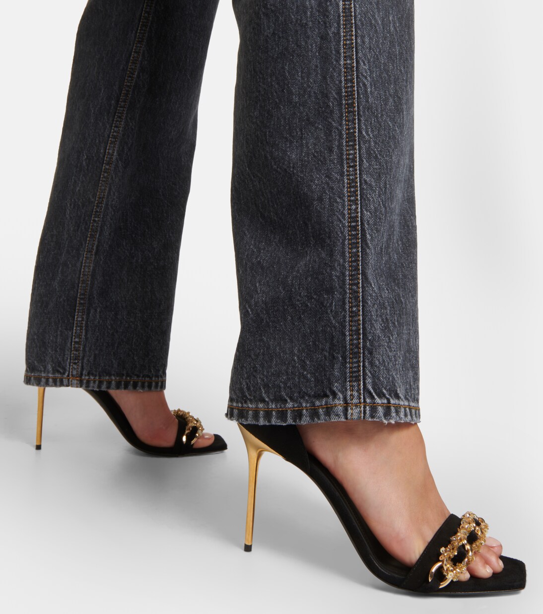 Sandales Uma en daim à ornements | Balmain