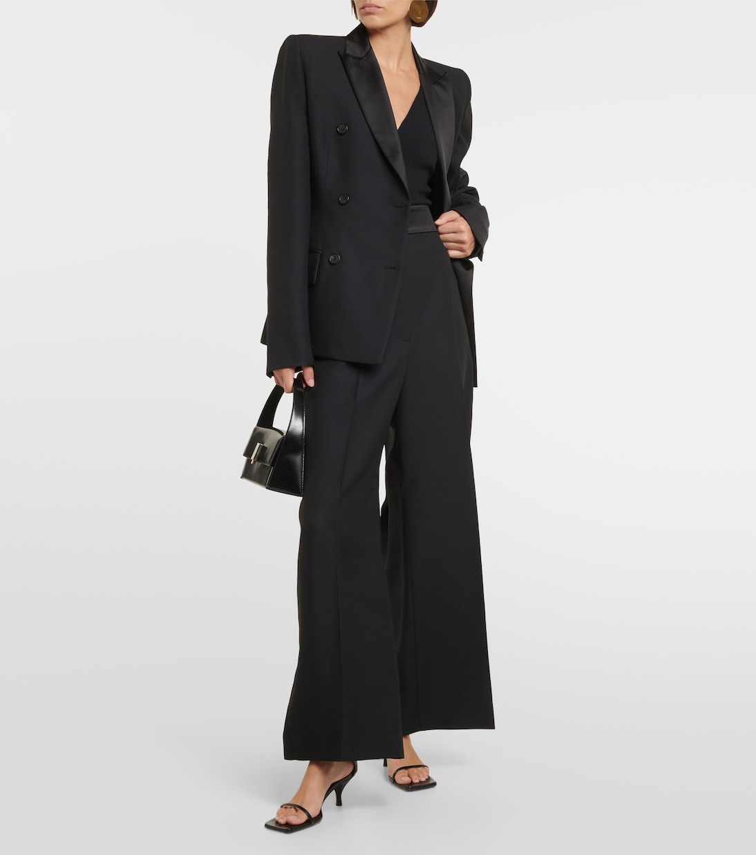 Pantalon ample Banton en laine mélangée | Khaite