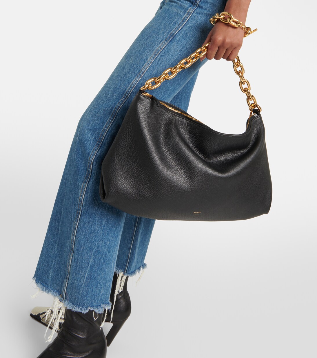 Olivia Medium leather shoulder bag | Khaite