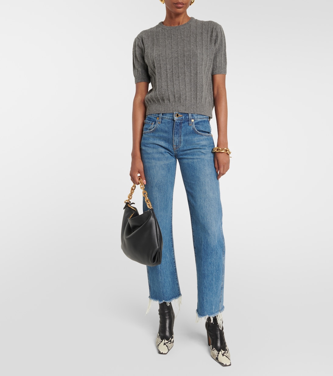 Olivia Medium leather shoulder bag | Khaite