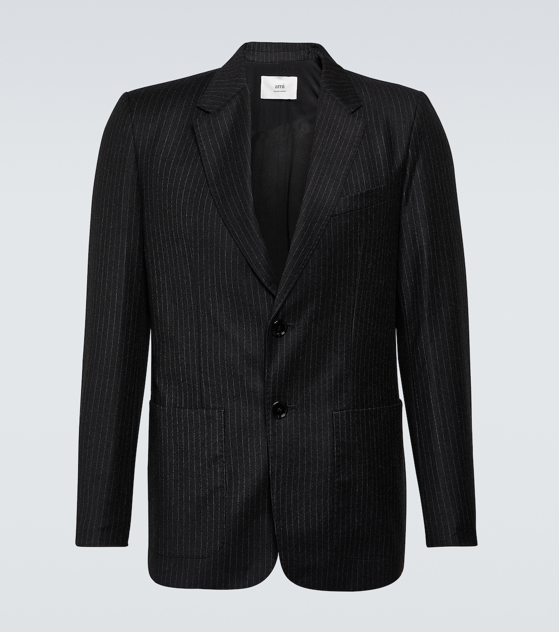 Chalk stripe virgin wool blazer | Ami Paris