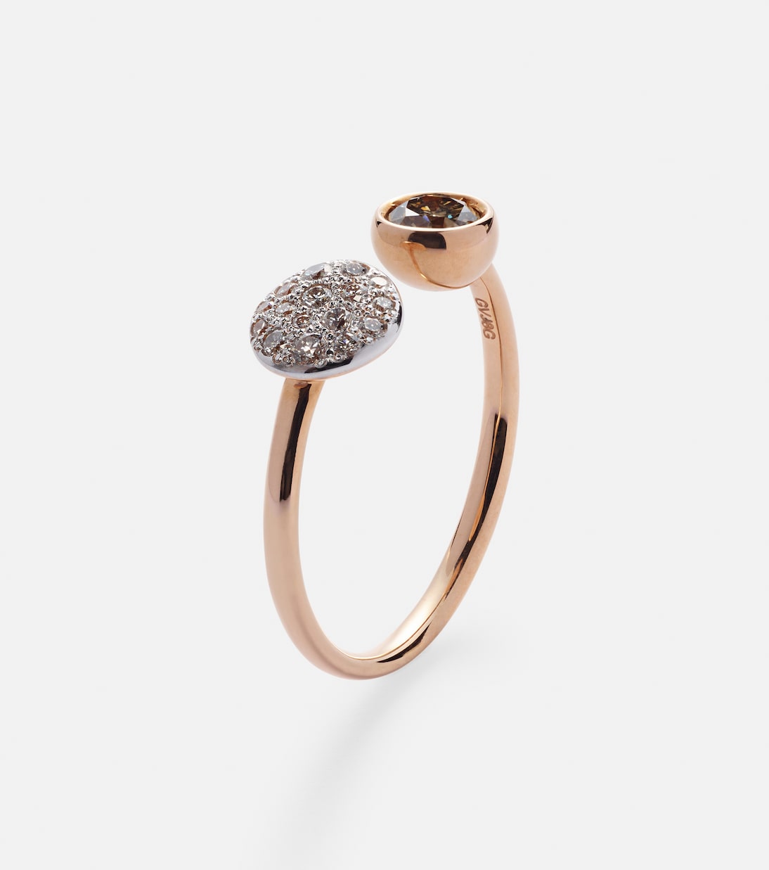 Anello in oro rosa 18kt Sabbia di Pomellato con diamanti, design moderno per giovani trendsetter