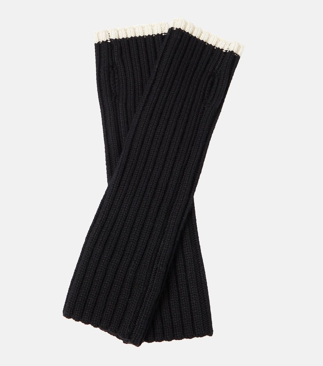 Guanti in maglia di lana a coste | Toteme