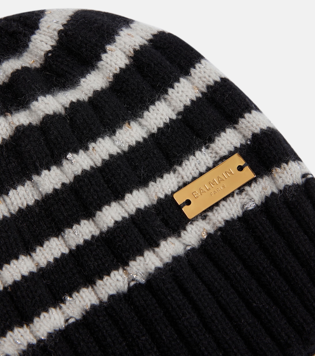 Berretto in cashmere a righe | Balmain