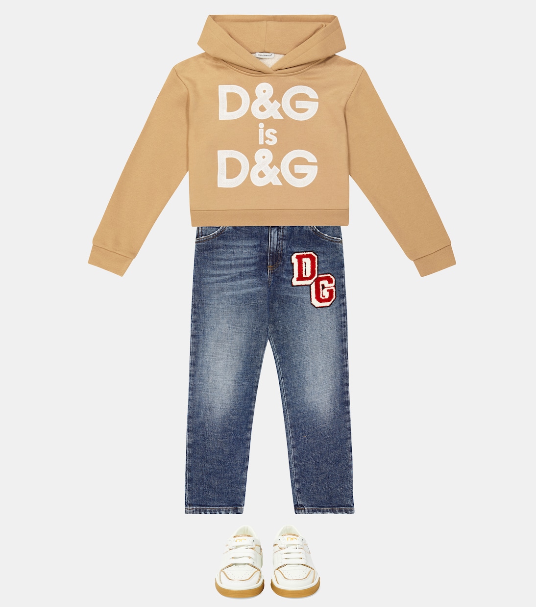 Sudadera en mezcla de algodón con logo | Dolce&Gabbana Kids