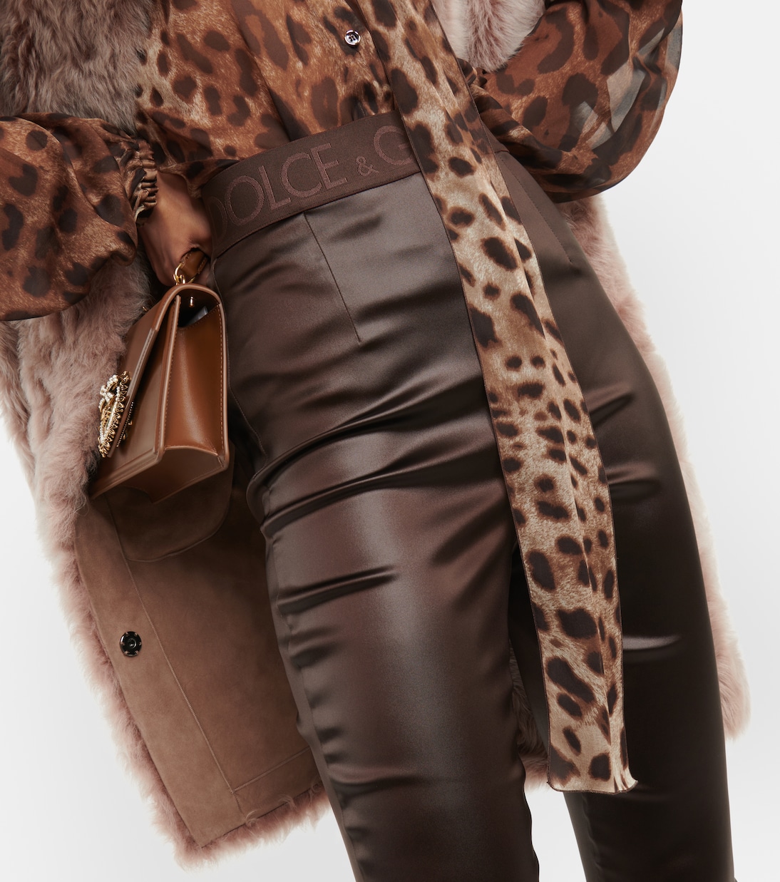 Leggings a vita alta in vinile | Dolce&Gabbana