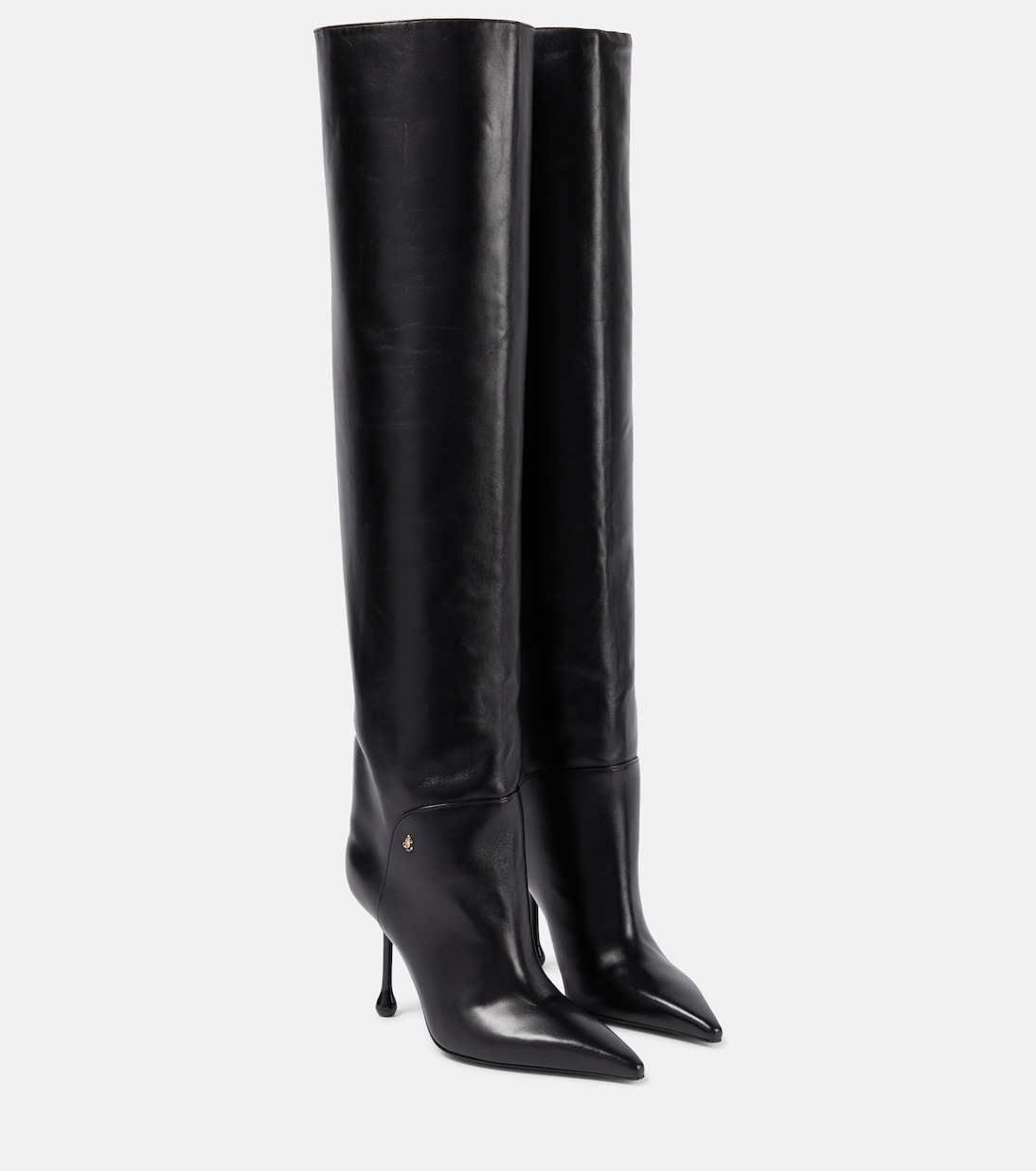 Cycas 95 leather over the knee boots in black Jimmy Choo Mytheresa