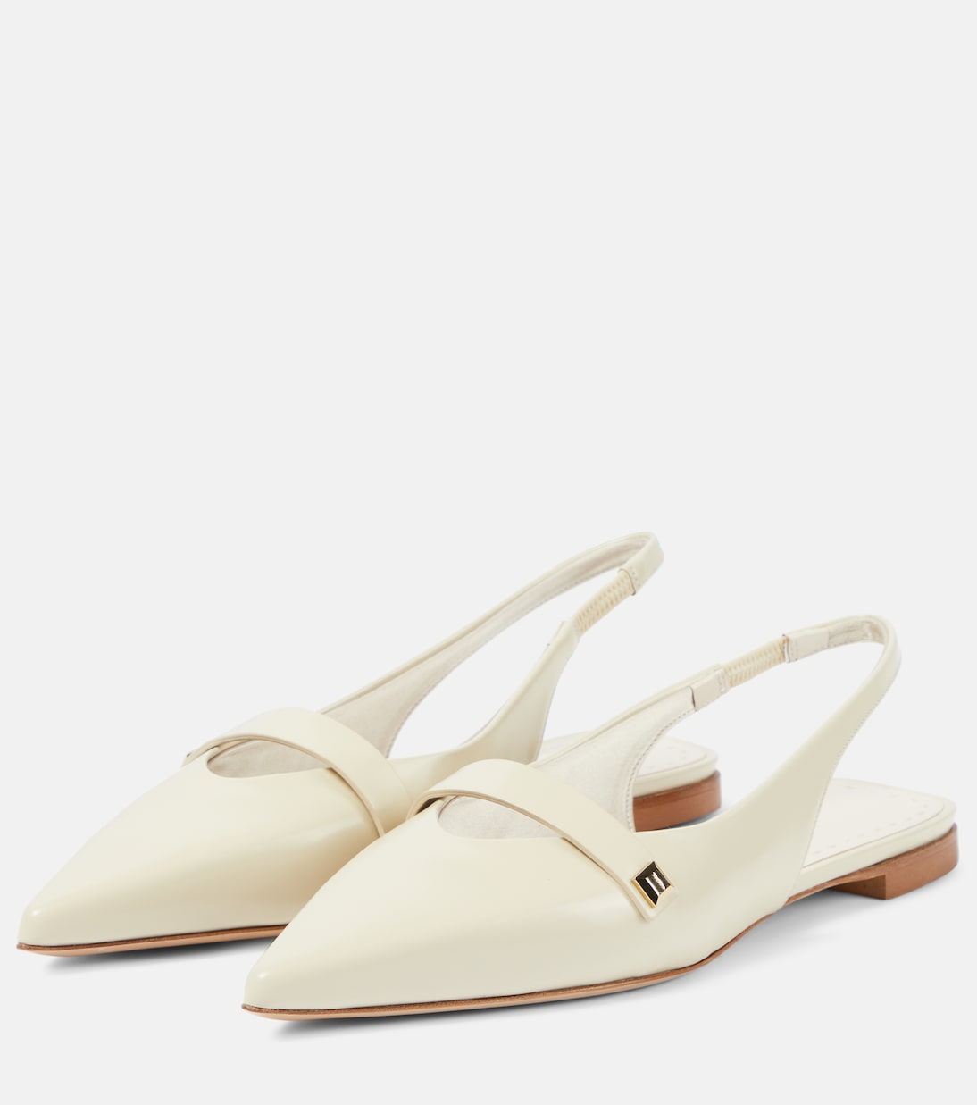 Leather slingback ballet flats | Max Mara