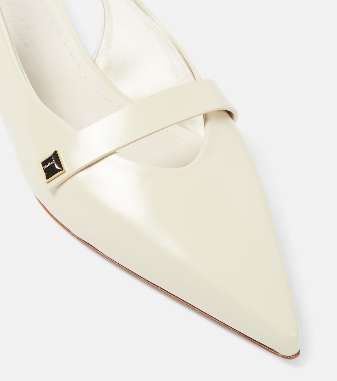 Leather slingback ballet flats | Max Mara