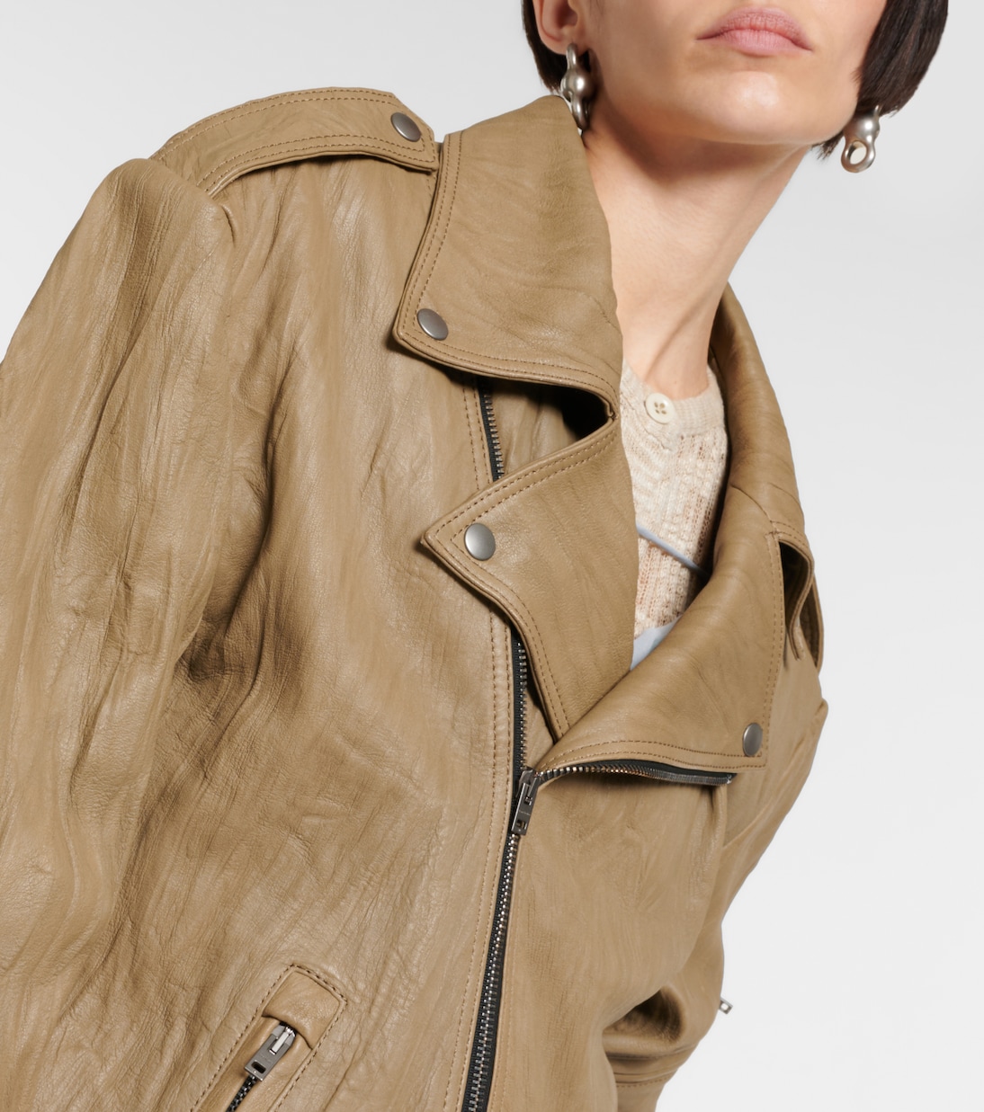 Oversize-Lederjacke Linor | Acne Studios
