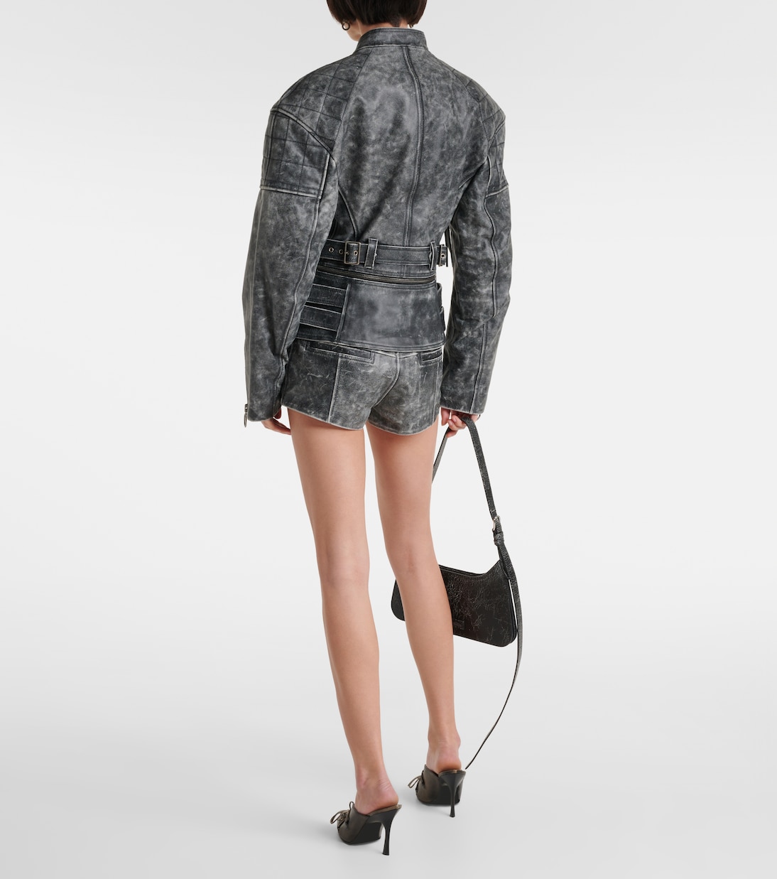 Chain-detail leather jacket | KNWLS